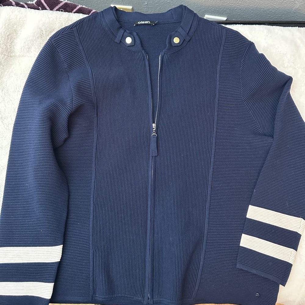 Olsen Henny zip up cardigan sweater - Picture 2 of 7